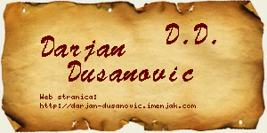Darjan Dušanović vizit kartica